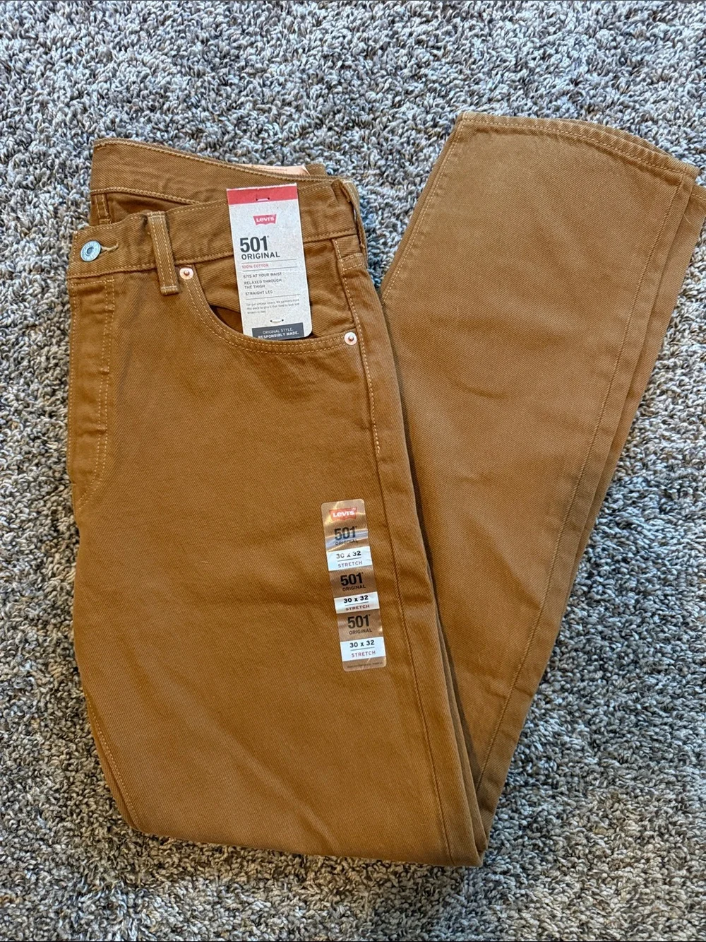 Levi's Men’s Straight Jeans in Caramel Brown